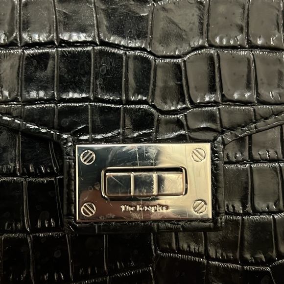 The Kooples Emily Croc Embossed Leather Bag - Picture 2 of 7